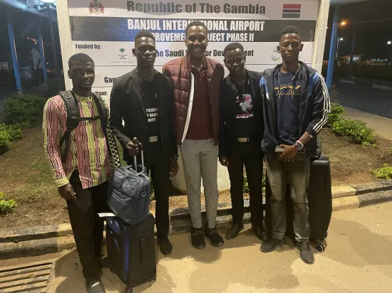 Mission team arriving at Banjul International Airport, The Gambia, 2022