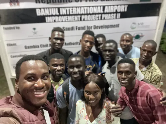 Mission team arriving at Banjul International Airport, The Gambia, 2022