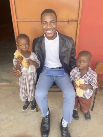 Foundation team visiting primary school pupils, The Gambia, 2022