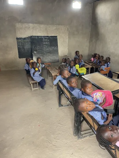 Foundation team visiting primary school pupils, The Gambia, 2022