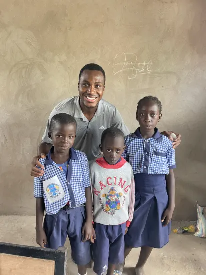 Foundation team visiting primary school pupils, The Gambia, 2022
