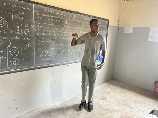 STEM session with secondary school students, The Gambia, 2022