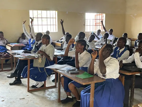 STEM session with secondary school students, The Gambia, 2022