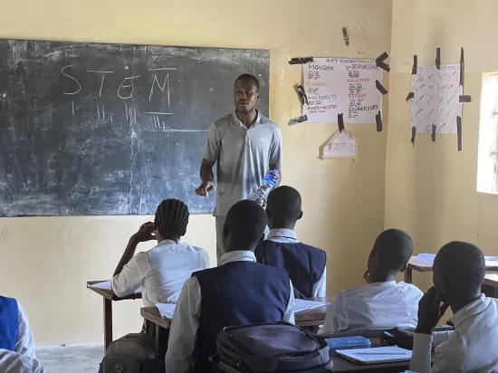 STEM session with secondary school students, The Gambia, 2022