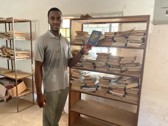 Foundation team visiting school staff, classrooms and library, The Gambia, 2022