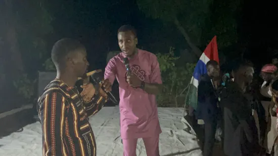 Evening outreach service with the community, The Gambia, 2022
