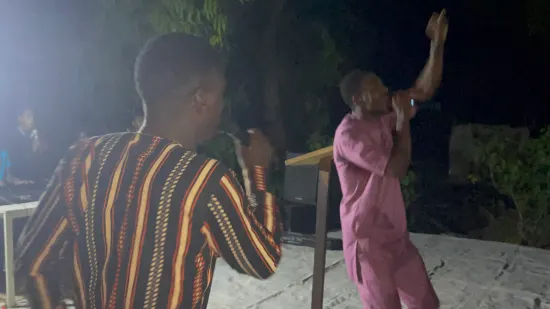 Evening outreach service with the community, The Gambia, 2022