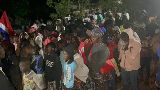 Evening outreach service with the community, The Gambia, 2022