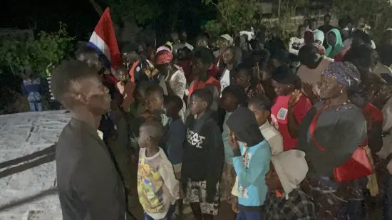 Evening outreach service with the community, The Gambia, 2022