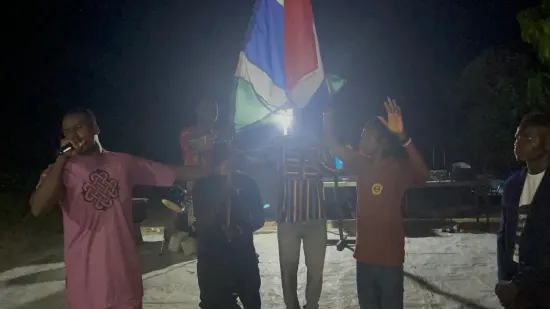 Evening outreach service with the community, The Gambia, 2022